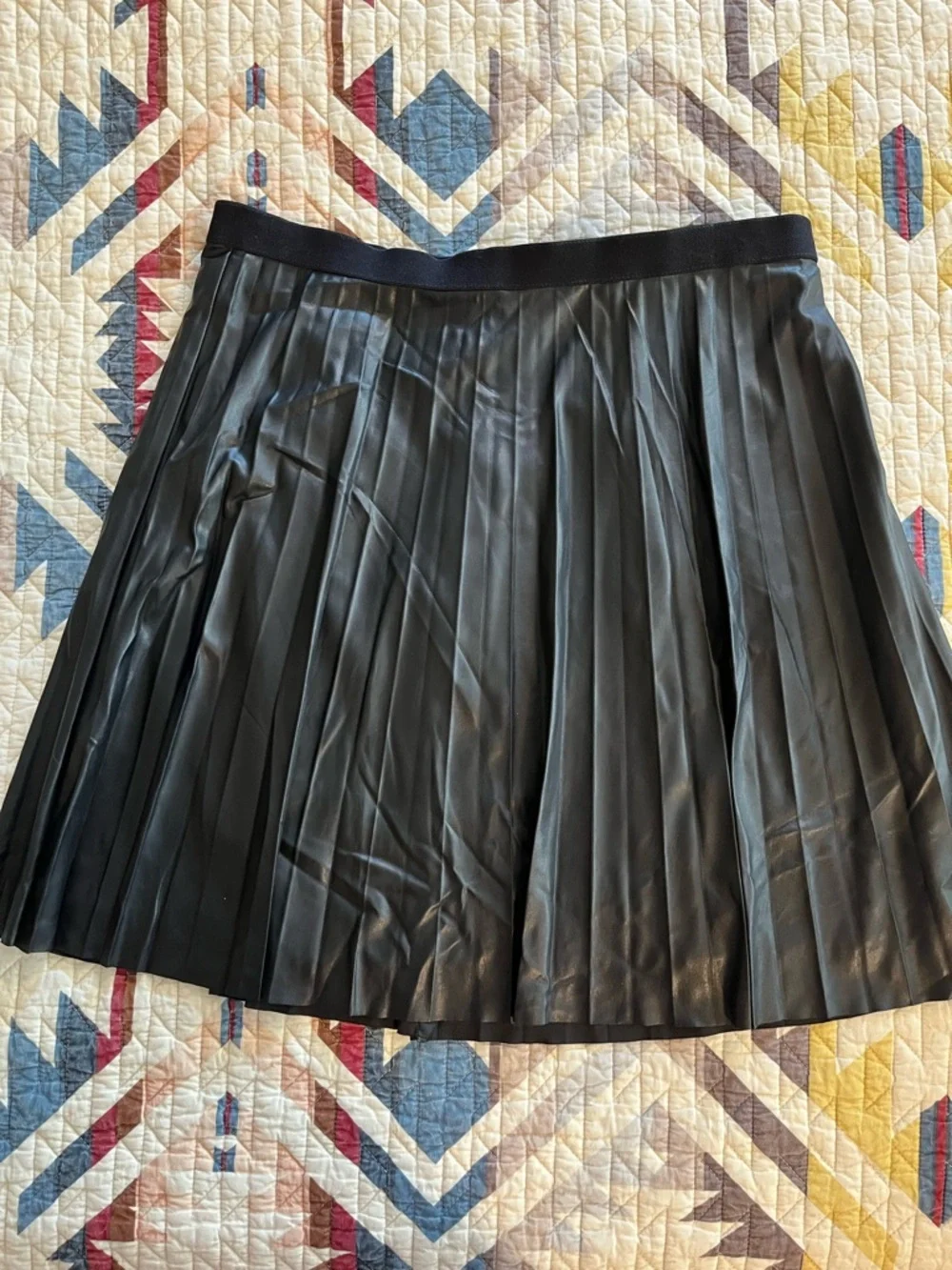 J. Crew Pleather Pleated Skirt